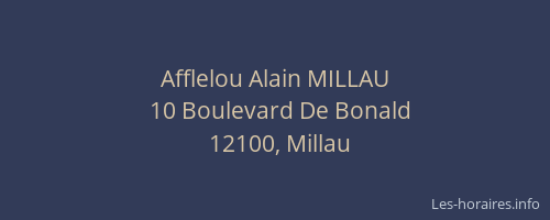 Afflelou Alain MILLAU