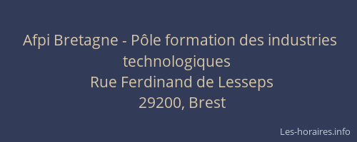 Afpi Bretagne - Pôle formation des industries technologiques