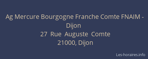 Ag Mercure Bourgogne Franche Comte FNAIM - Dijon