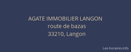 AGATE IMMOBILIER LANGON
