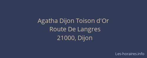 Agatha Dijon Toison d'Or