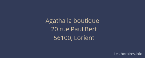 Agatha la boutique