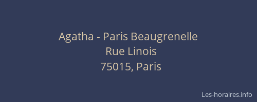 Agatha - Paris Beaugrenelle
