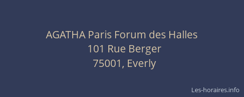 AGATHA Paris Forum des Halles