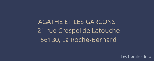 AGATHE ET LES GARCONS