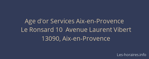 Age d'or Services Aix-en-Provence
