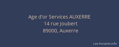 Age d'or Services AUXERRE