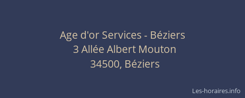 Age d'or Services - Béziers