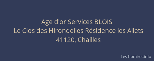 Age d'or Services BLOIS