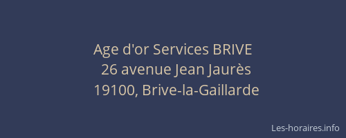 Age d'or Services BRIVE