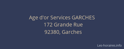 Age d'or Services GARCHES