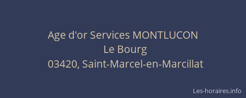 Age d'or Services MONTLUCON