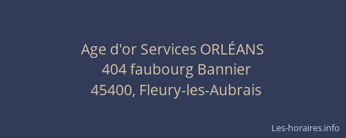 Age d'or Services ORLÉANS