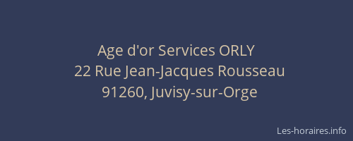 Age d'or Services ORLY