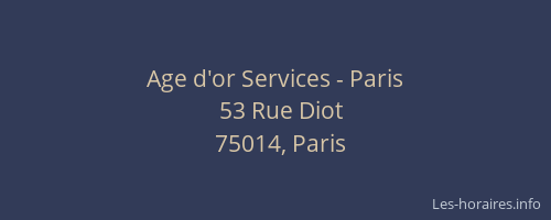 Age d'or Services - Paris