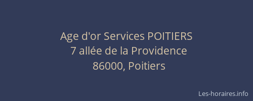 Age d'or Services POITIERS