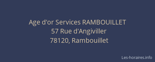 Age d'or Services RAMBOUILLET