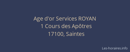 Age d'or Services ROYAN