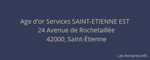Age d'or Services SAINT-ETIENNE EST