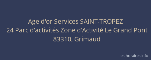 Age d'or Services SAINT-TROPEZ