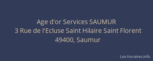 Age d'or Services SAUMUR