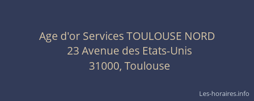 Age d'or Services TOULOUSE NORD