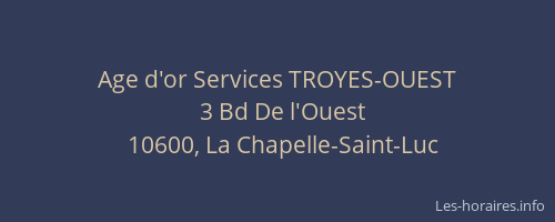 Age d'or Services TROYES-OUEST