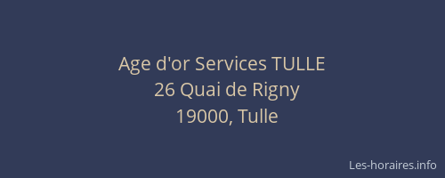 Age d'or Services TULLE