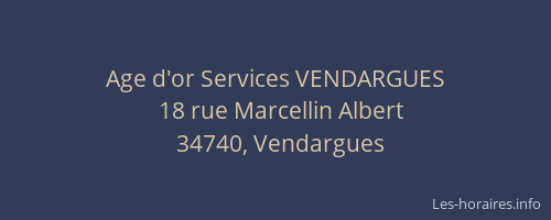Age d'or Services VENDARGUES