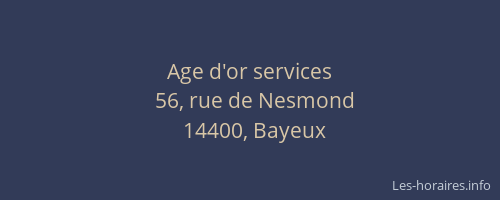 Age d'or services