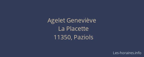 Agelet Genevi&egrave;ve