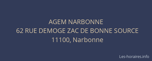 AGEM NARBONNE
