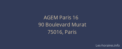 AGEM Paris 16