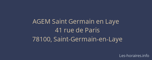 AGEM Saint Germain en Laye