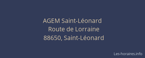 AGEM Saint-L&eacute;onard