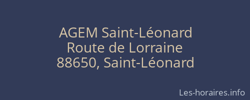 AGEM Saint-Léonard