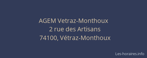 AGEM Vetraz-Monthoux