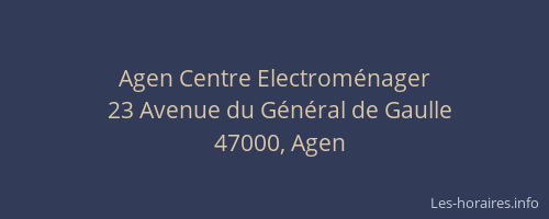 Agen Centre Electroménager