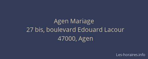Agen Mariage