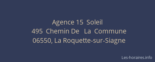 Agence 15  Soleil