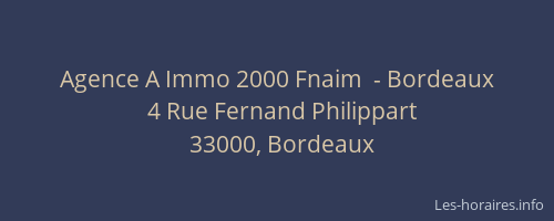 Agence A Immo 2000 Fnaim  - Bordeaux