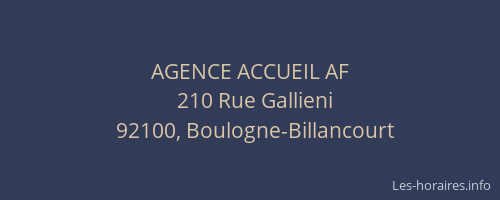 AGENCE ACCUEIL AF