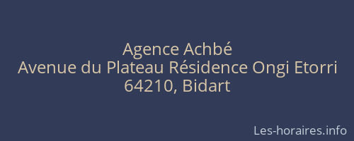 Agence Achbé