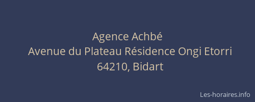 Agence Achbé