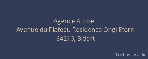 Agence Achb&eacute;