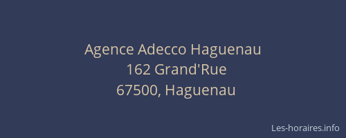 Agence Adecco Haguenau