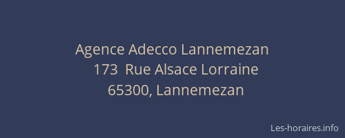 Agence Adecco Lannemezan