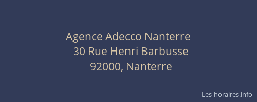 Agence Adecco Nanterre