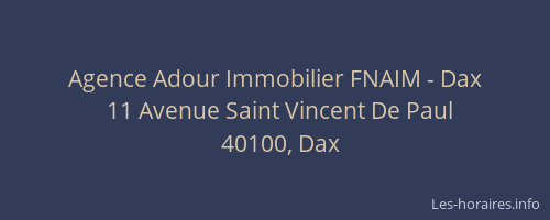 Agence Adour Immobilier FNAIM - Dax