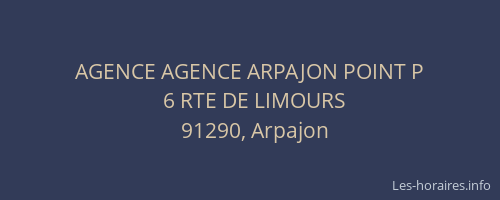 AGENCE AGENCE ARPAJON POINT P